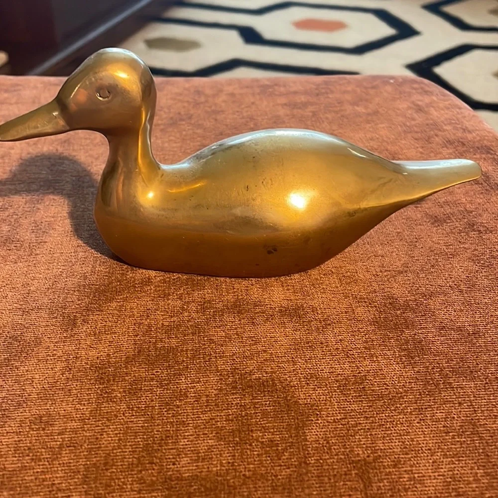 Vintage Brass Duck - Picture 2 of 6